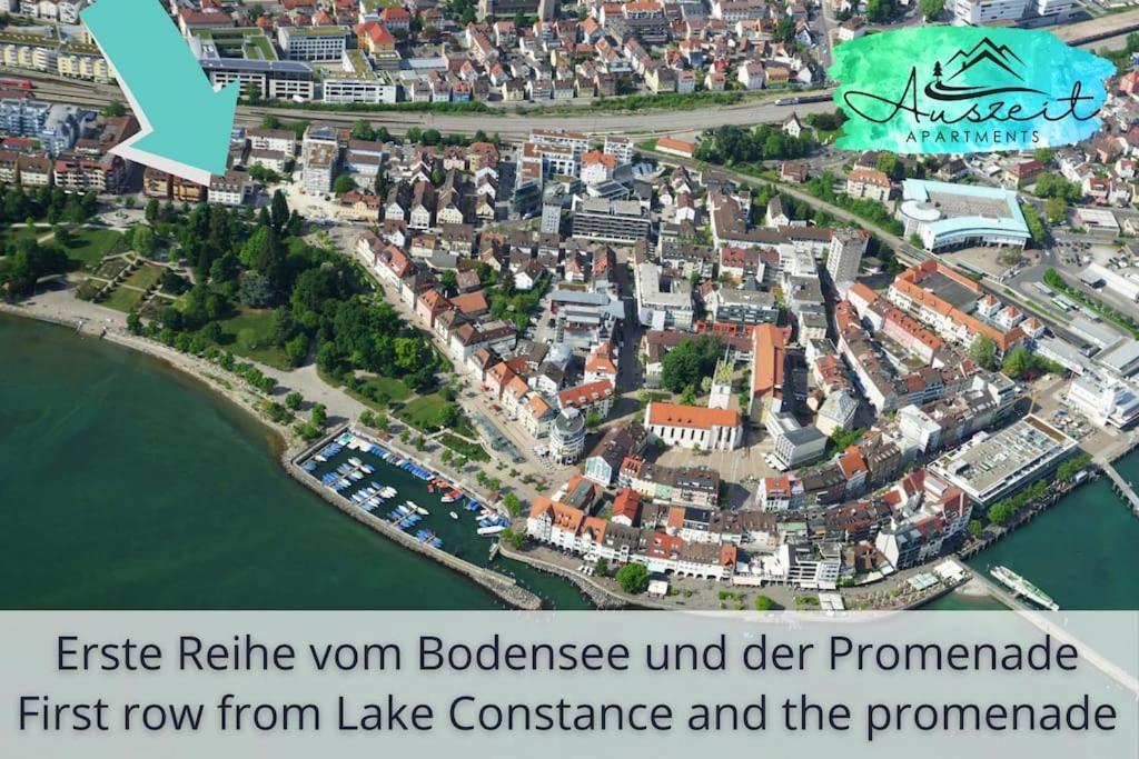 Auszeit Apartment Sunshine Am Uferpark - Nur 100 M Bis Zum Bodensee, Direkt Am Bodenseeradweg, 2 Schlafzimmer, 2 Sonnige Dachterrassen, Schnelles Wlan, Kostenloser Tiefgaragenstellplatz, Fur Bis Zu 4 Personen Friedrichshafen Exteriör bild